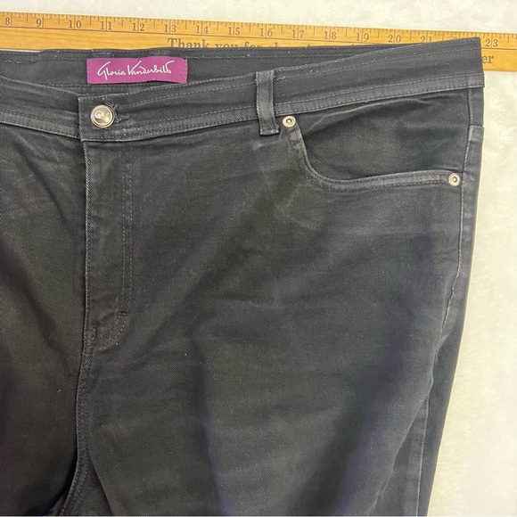 Gloria Vanderbilt Black Tapered Leg Stretch Jeans Sz 24W EUC - Picture 5 of 7